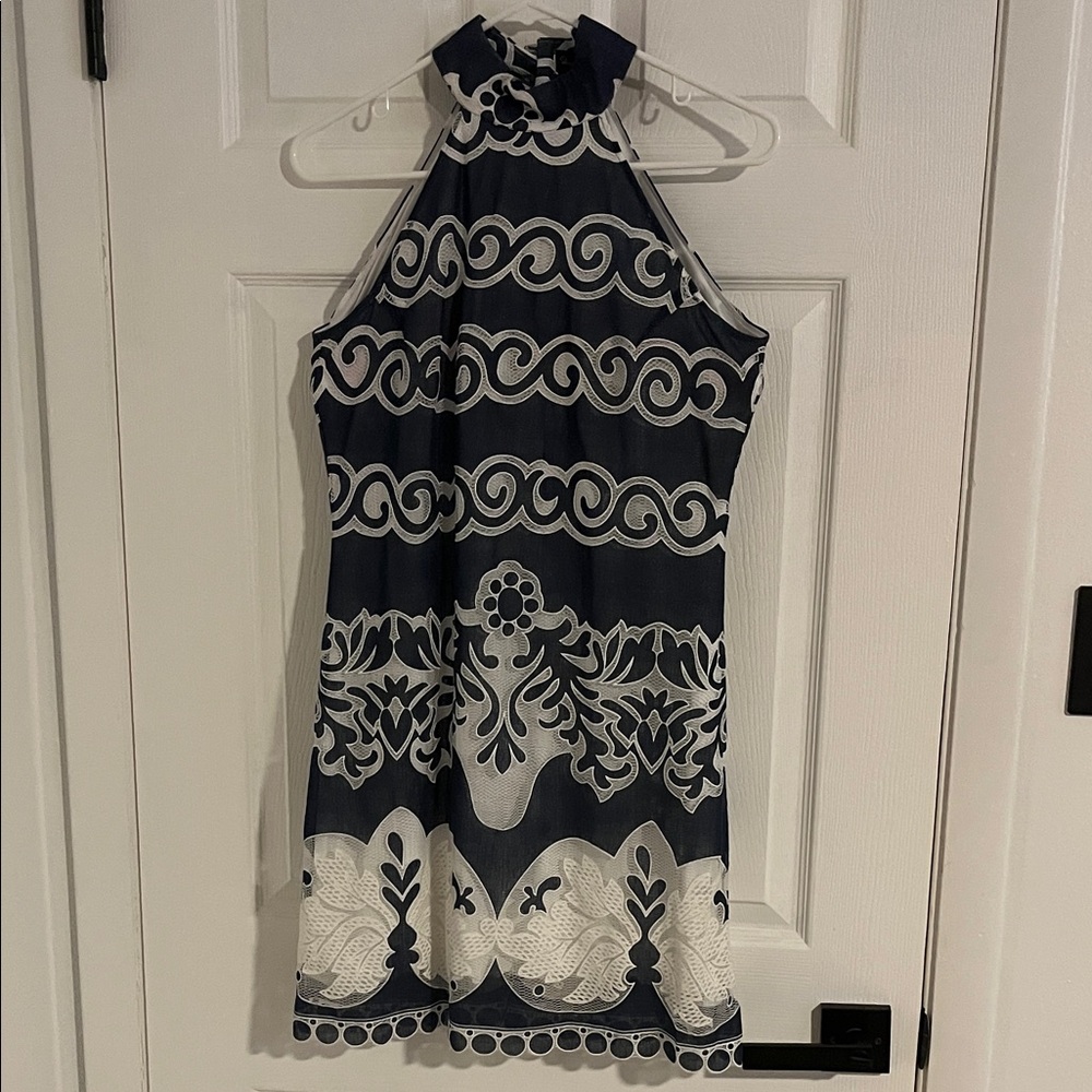 Union of Angels Navy and White Dress